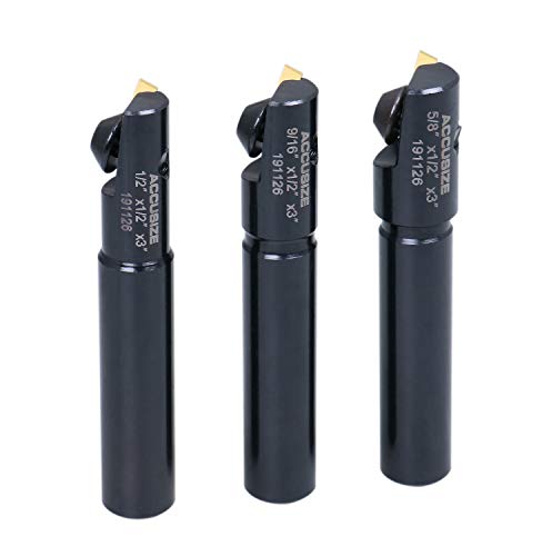 Accusize Indexable End Mill Set, 1/2" Shank, 0046-0510
