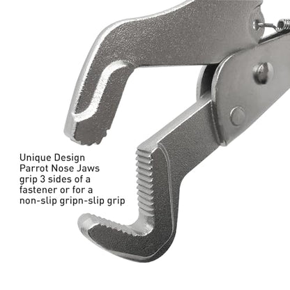 Parrot Nose Locking Plier, Cr-V Alloy Steel, Jaw Capacity 1/4" to 1-1/4"