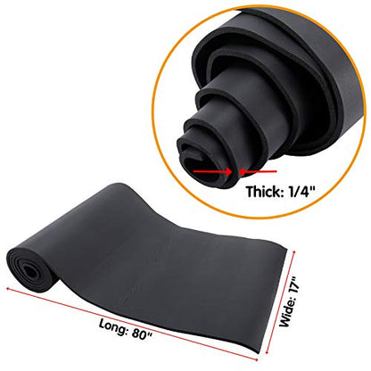 Artilife Closed Cell Foam Roll, Easy to Cut into Foam Sheets & Foam Pads for Sound Insulation, Cushion & DIY Projects (1/4" T x 17" W x 80" L) - size: 1/4" T x 17" W x 80" L