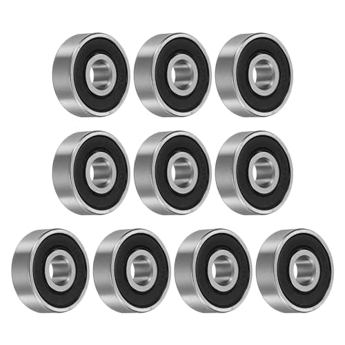 uxcell 10pcs 627-2RS Bearing 7x22x7mm, Chrome Steel, Precision ABEC3 - size: 627-2RS
