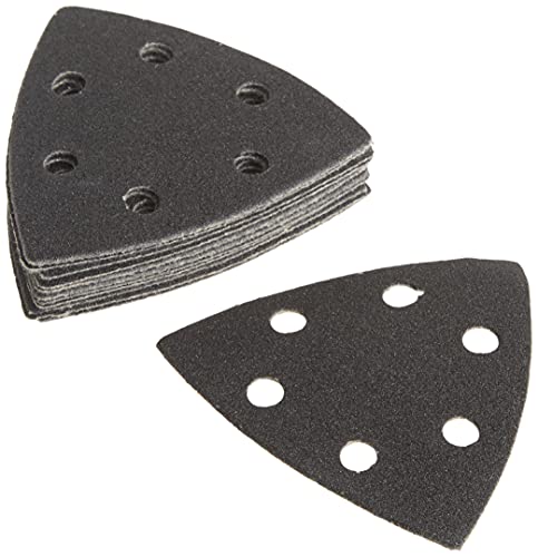 DEWALT DWASPTRI12 Hook and Loop Triangle 120 Grit Sandpaper, 12-Pack, Black