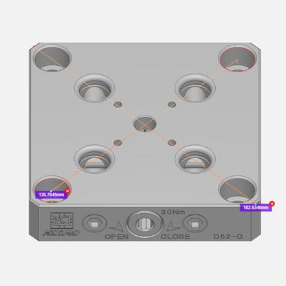 XinDian Quick Zero Point plate D52-D - style: D52-D