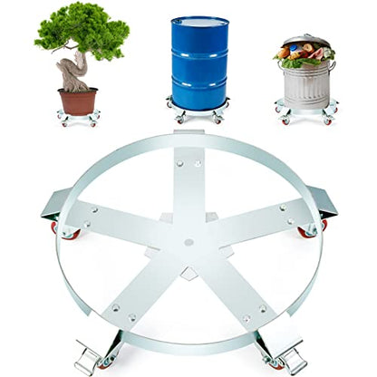 VEVOR 55 Gal Heavy Duty Drum Dolly 1250lbs Load Capacity Barrel Dolly Cart - size: 1 PC, style: 5 Swivel
