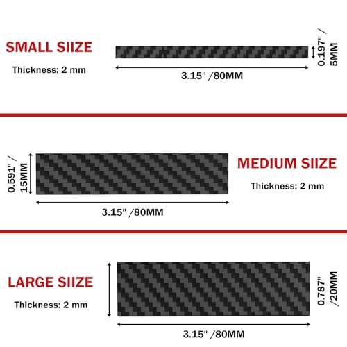 3pc Carbon Fiber Sanding Sticks, 5/15/20mm for Scale Models