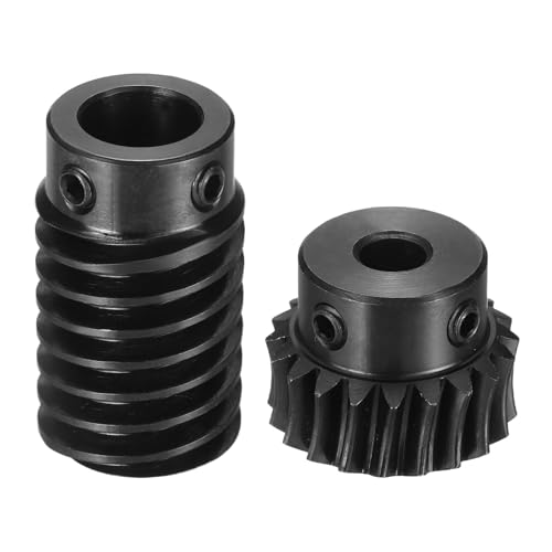 uxcell Worm Gear Set 1 Mod 20T 1:20 Reduction Rate,Gear 6mm,Rod 10mm Bore - size: Gear 6mm, Rod 10mm Bore
