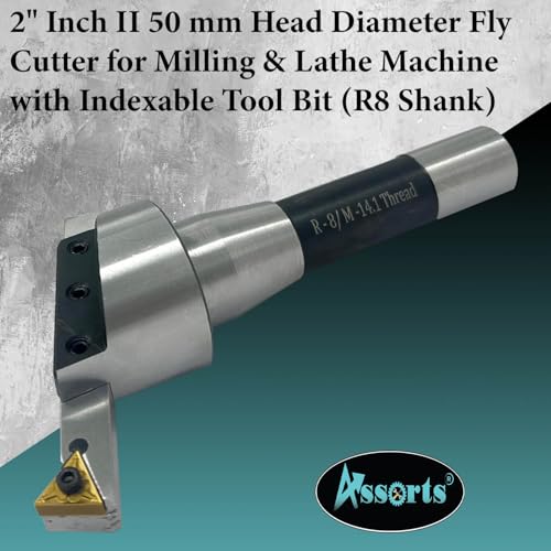 2" Fly Cutter with R8 Shank & Carbide Insert - size: R8 Shank (7/16" Drawbar)