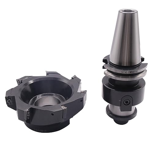 4.92"/125mm Cutting Dia 400R-125-40-7T Shell Cutter Set with CAT40 Arbor