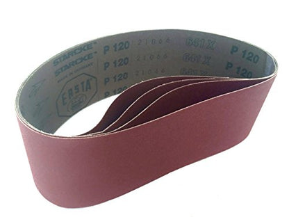 Starcke 3 X 24 Aluminum Oxide Cloth Sanding Belts (4 Pack, 80 Grit)