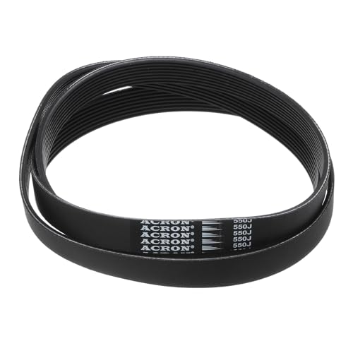 uxcell 550J8 PJ V-Ribbed Belt 8 Ribs 55" Length x 0.74" Width x 0.14" Thick, EPDM Poly V Belt, Industrial Transmission Serpentine Belt - size: 550J8