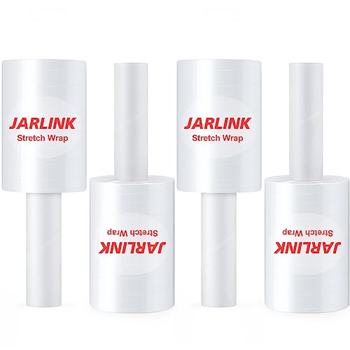 JARLINK 5" x 1000' Stretch Film, Pallet Shrink Wrap W/Handles, 4 Pack - size: 5 inches