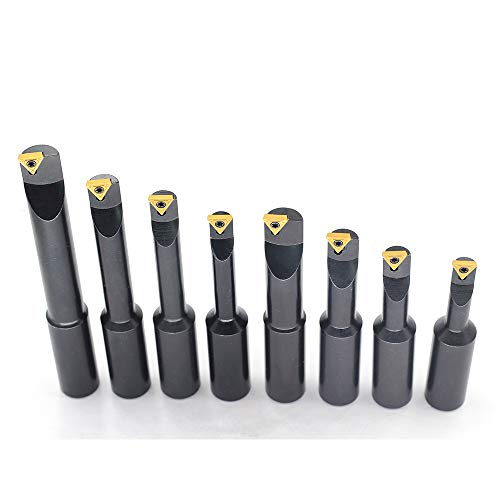 OSCARBIDE 3/4" Round Shank 8-Piece Boring Bar Set w/TCMT Inserts