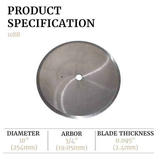 Beveled Cut Off Wheels - M2 High-Speed Steel Cut Off Saw Blade - Light Duty Industrial and Hydraulic Hose Cutter Blade - Made in USA - 10" X .095" X 3/4" - style: 10" x 3/4" Arbor