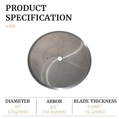 Beveled Cut Off Wheels - M2 High-Speed Steel Cut Off Saw Blade - Light Duty Industrial and Hydraulic Hose Cutter Blade - Made in USA - 10" X .095" X 3/4" - style: 10" x 3/4" Arbor