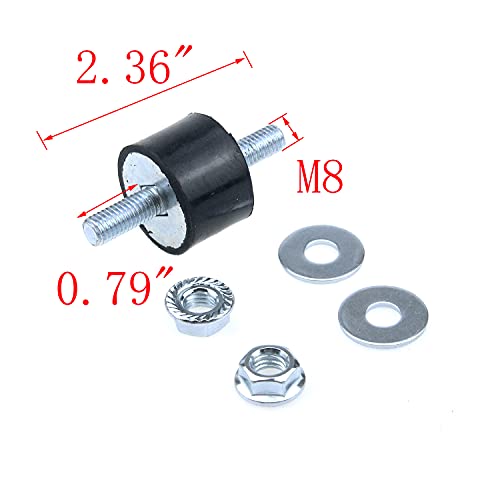 MY MIRONEY 8PCS M8 Rubber Studs Shock Absorber, 30 x 20mm - size: M8 x 20mm;30 x 20mm (Double Studs)