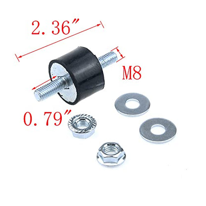 MY MIRONEY 8PCS M8 Rubber Studs Shock Absorber, 30 x 20mm - size: M8 x 20mm;30 x 20mm (Double Studs)