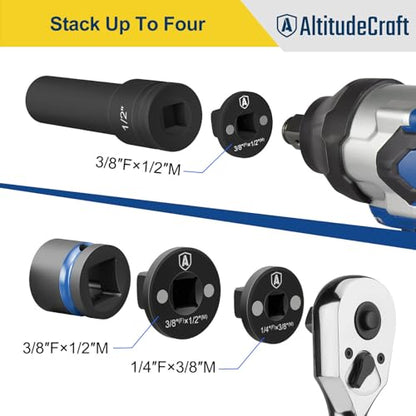 Low Profile Impact Socket Adapter Set for Tight Spaces