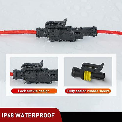Nilight 120PCS 1 Pin Electrical Connector ‎Plug with Male Female Terminals - size: 1Pin Connector 200Pcs