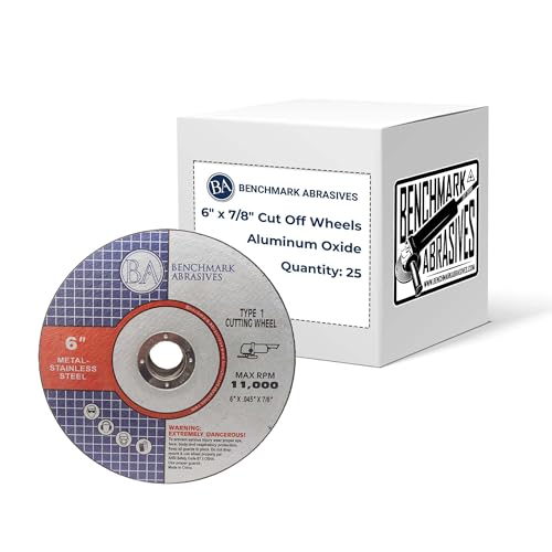 Benchmark Abrasives 6" Aluminum Oxide Type 1 Cut Off Wheels, 25-Count - style: 6" | 25 Count