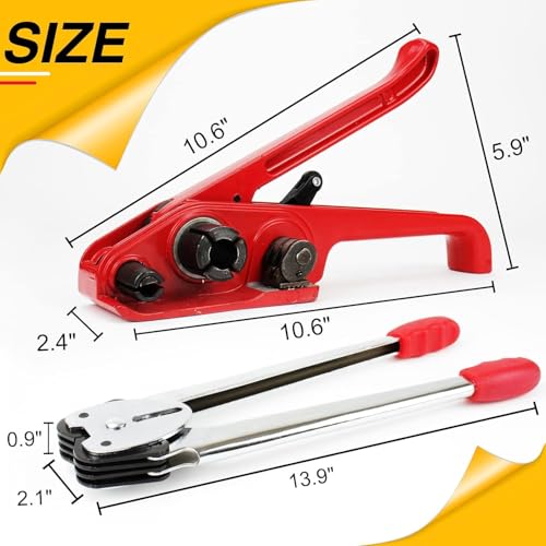 PP Banding Strapping Kit, Heavy Duty Pallet Strapping Package Kit - color: White