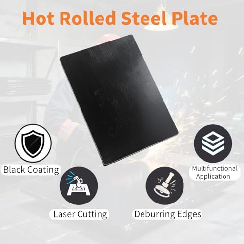 4Pack 3/16" A36 Steel Plate-4" x 4"Hot Rolled Steel Sheet,Weldable Metal Square Steel - size: 4x4x3*16"