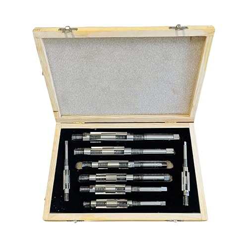 Adjustable Hand Reamer H4-H11 for Metal & Wood Repairs, 15/32" to 1-1/16" - size: H4 to H11 - 8Pcs