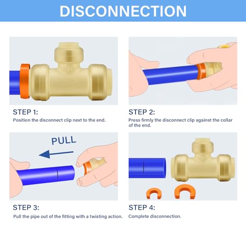 MEASUREMAN Push to Connect Pressure Gauge 0-200Psi Stainless Steel Vibration Proof, 2" Dial Size, with 1/2 Inch Push Fit Plumbing Tee - size: 1/2 Inch Push Fit Plumbing Tee