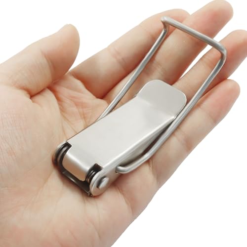 4 Pcs 120mm/4.72 inch Spring Loaded Toggle Hasp Latch - size: 4.72 inch / 120 mm