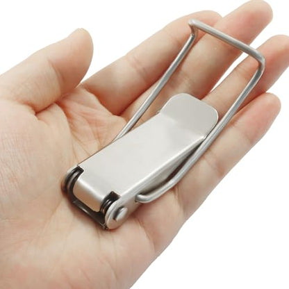 4 Pcs 120mm/4.72 inch Spring Loaded Toggle Hasp Latch - size: 4.72 inch / 120 mm