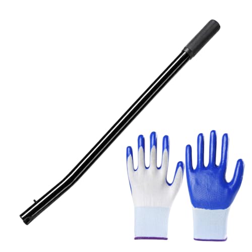 2.5 Ton Jack Handle Replacement, Horizontal Hydraulic Jack Handle Replacement Kit with Gloves, Anti-Slip Grip Steel Jack Lifting Handles for Most Vehicles, Car Accessories (Black) - color: Black, 2.5 Ton