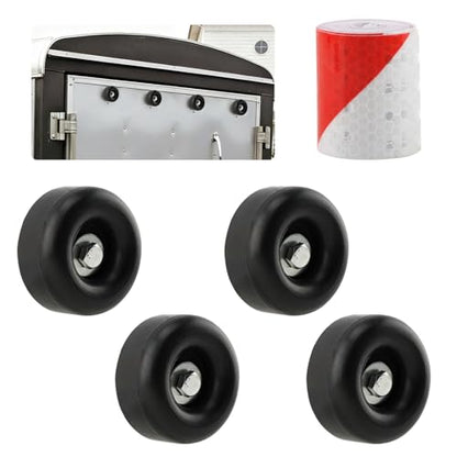 4Pack 2.5In Round Rubber Bump Stops, Trailer Ramp Door Shock Absorbing Pad