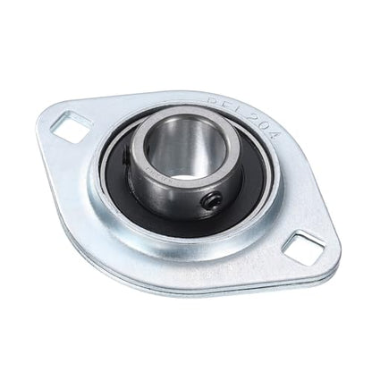 uxcell SBPFL204 Pillow Block Bearings 25/32" Bore Bearing Units Steel Flange Mounted Bearing Housing with Wrench - size: SBPFL204 (ID 25/32")