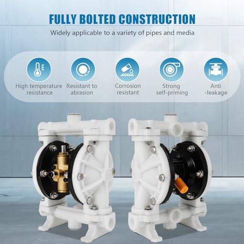 AODD Pump 1/2" Port 12 GPM Industrial Pneumatic Waste Oil Transfer Pump