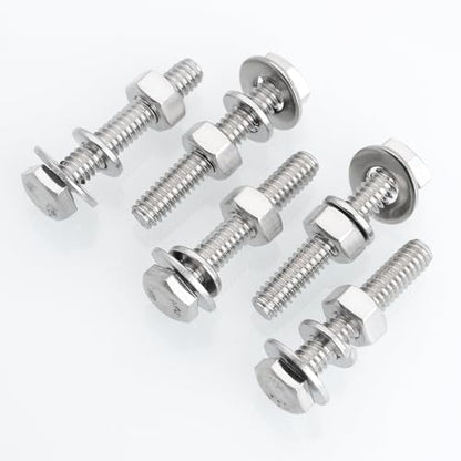 Mywish (20 Sets) 1/4-20 x 1-1/2" Hex Head Assorted Screws Nuts and Bolts with Flat & Lock Washers, 304 Stainless Steel 18-8, Fully Threaded, 1/4 Bolt Metric Bolt Assortment - size: 1/4-20 x 1-1/2 (20 set)