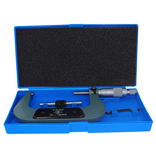 Utoolmart Outside Micrometer Metric 75-100mm 0.01mm Accuracy Metal Precision Measuring Tools for Machinist Engineer - size: 75-100mm