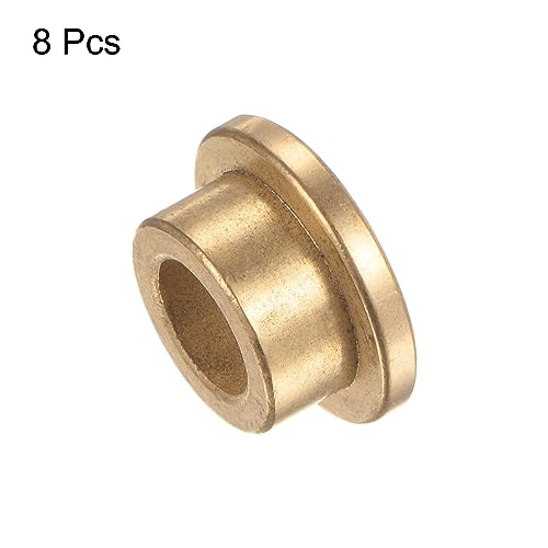 HARFINGTON 8pcs Flange Bearing Sleeve 10mm Bore 16mm OD 10mm Length 3mm Flange Thickness Bronze Bushing Self Lubricating Bushings Sleeve for Industrial Equipment - size: 10mm x 16mm x 10mm