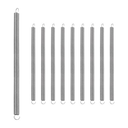 uxcell 10Pcs Stainless Steel Extension Spring Dual Hook 0.5mmWD,5x100mmODxL - size: 0.5mm Wire,5mmx100mm(ODxL)