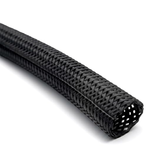 Electriduct 3/8" Hook Self Closing Wrap Around Sleeve - 25 Feet - Black - color: Black, size: 0.375 Inch