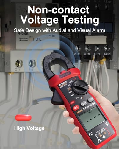 Digital Clamp Meter, Multimeter TRMS 6000 Counts Amp Volt Meter Auto-ranging Measures AC/DC Voltage, AC/DC Current Capacitance NCV Frequency Live Wire Resistance Diode Temperature Continuity MY2610D