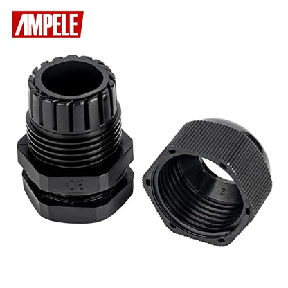 20 Pack 3/4'' NPT Cable Gland Waterproof Adjustable 13-18mm/0.51-0.71inches Nylon Cable Glands Joints With Gaskets (3/4", 20 Pack) - size: 3/4'' (20-Pack)