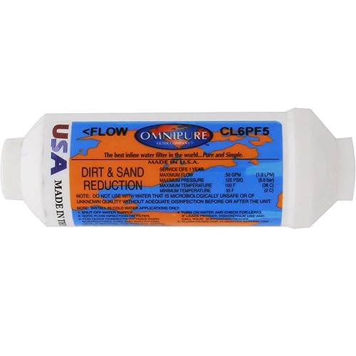 IPW Industries Inc-Omnipure - (CL6PF5-A) - 6" x 2" Sediment Inline Filter - 5 Micron - 1/8" NPT