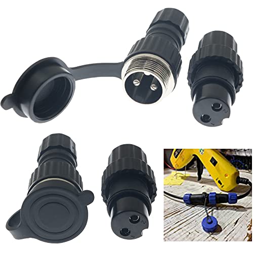 SP13 Aviation Connector BLLNDX 1 Set SD13 2 Pin Male Female Cable Plug Receptacle Circular Waterproof IP68 M13 Female Plug + Circular Male Socket with Cap