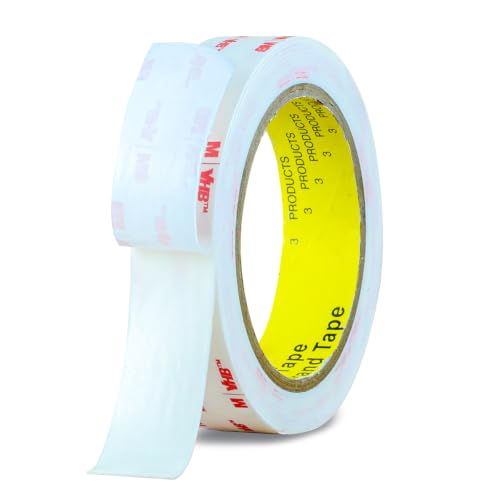 Hasaky Double Sided Tape 1in X 9.85ft，Heavy Duty Removable Mounting Tape, Picture Hanging Adhesive Strips - size: 1in x 9.85ft