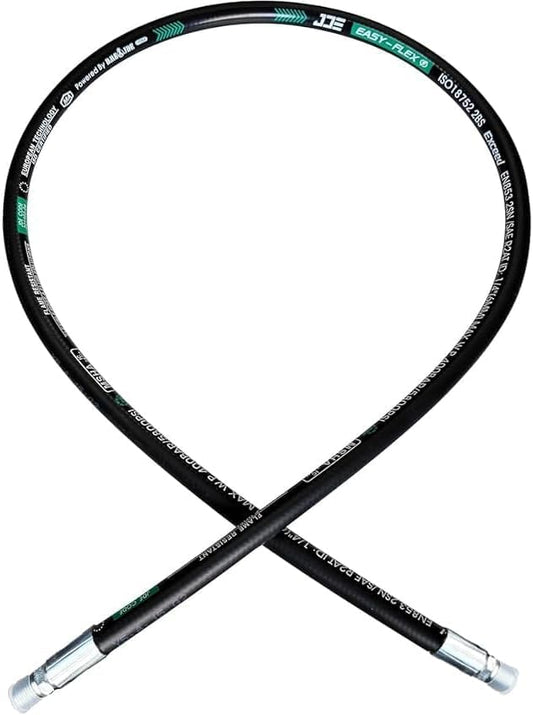 Heroson15611-12-12RW Hydraulic Hose Assembly 3/4 ”,36 ”Long,Hydraulic Hose with Male NPT X Male NPT,3118PSI - size: 15611-12-12-36in-2