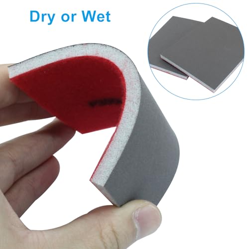 3000 Grit Sanding Sponge, 4" x 3", 20Pcs - style: 3000 Grit