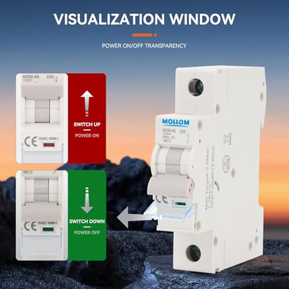 MOLLOM AC 1P 110-240V 10Amps C10 Miniature Circuit Breaker - style: 10A