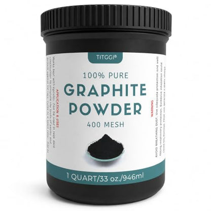 TITGGI Graphite Powder, 1 Quart Jar, Fine Black Graphite Raw