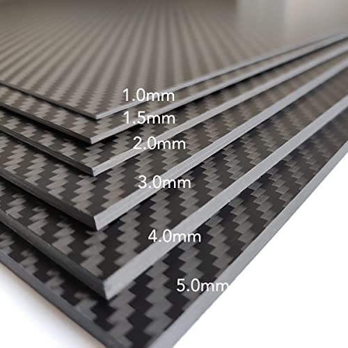 cncarbonfiber 1.5mm 200x300mm 100% Carbon Fiber Sheet Laminate Board Plate Panel 3K Twill Matte Finish - size: 200x300x1.5mm, style: Twill Matte Finish