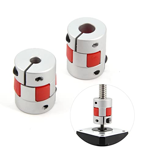 5mm to 8mm Bore Aluminium Plum Flexible Shaft Coupling Servo Stepper MotorJaw D20xL25 Connector Flexible Shaft Couplers for 3D Printer/CNC Machine/DIY Encoder, 2pcs/Pack (5mmx8mm) - size: 5mmx8mm