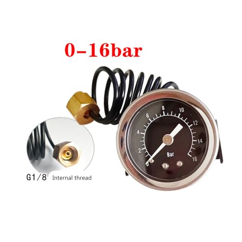 Easy Installation 16bar Espresso Pressure Gauge Metal Texture Kitchen Appliance Part for Longevity Espresso Machine Part