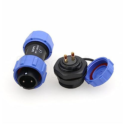 Weipu SP17 2 Pin Connector Waterproof IP68 Male Plug Female Socket Circular 6-10mm Cable Industrial Solar Electrical Connector - size: 2Pin 10A